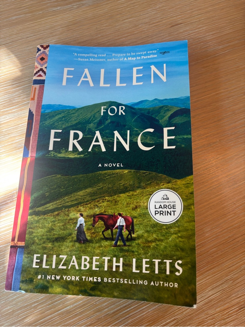 Fallen for France A Novel by Elizabeth Letts - Large Print